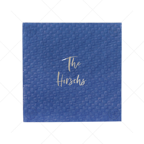 Minimalist Script Last Name Cocktail Napkin (Foil)