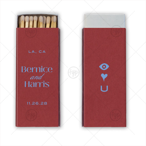 Eye Love You Matchbox Candle Matchbox (Foil)