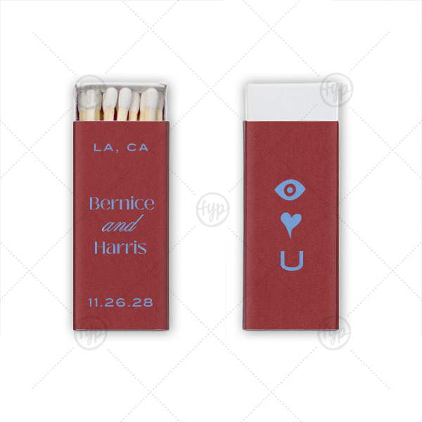 Eye Love You Matchbox Mini Matchbox (Foil)
