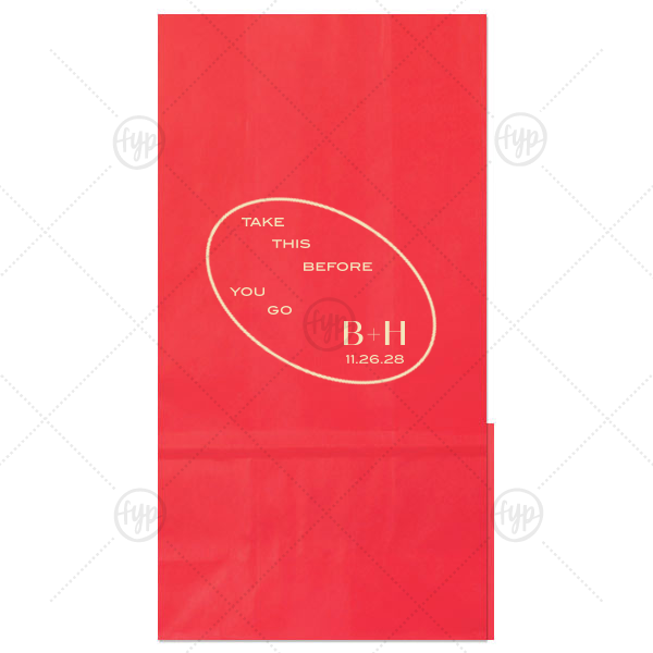 Ringed Couple Initials Bag Gloss Goodie Bag (Foil)