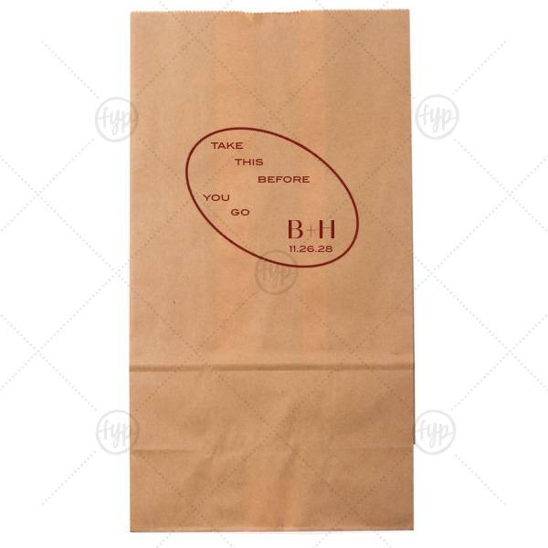 Ringed Couple Initials Bag Lunch Bag (Foil)