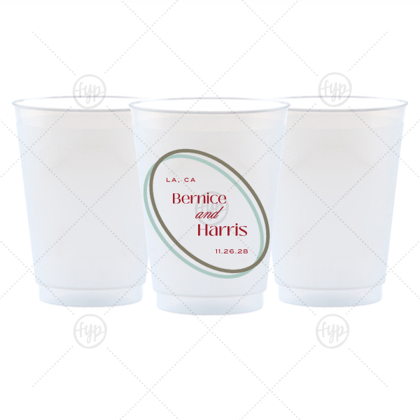 Ringed Couples Names Full Color Cup 16-oz. Frosted Cup (Photo)