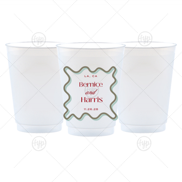 Framed Couples Names Full Color Cup 16-oz. Frosted Cup (Photo)