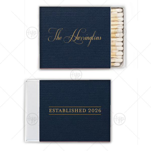 Family Name Established Year Match Square Matchbox (Foil)
