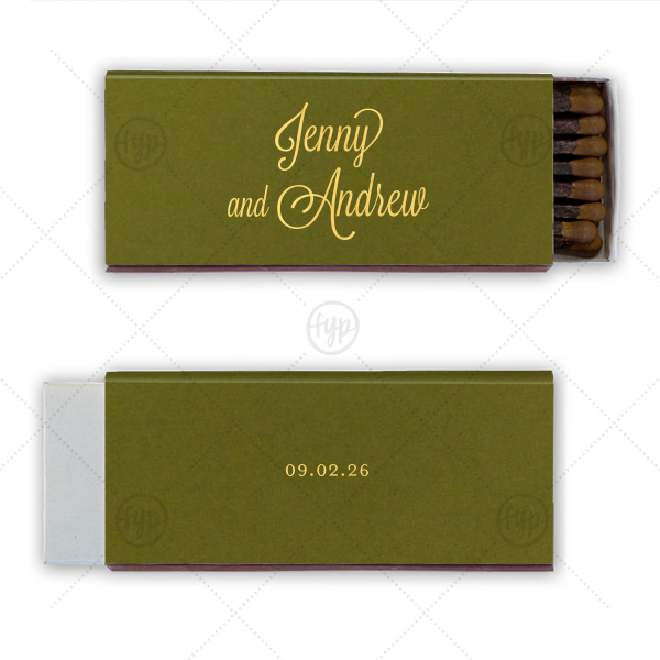 Formal Names Match Cigar Matchbox (Foil)