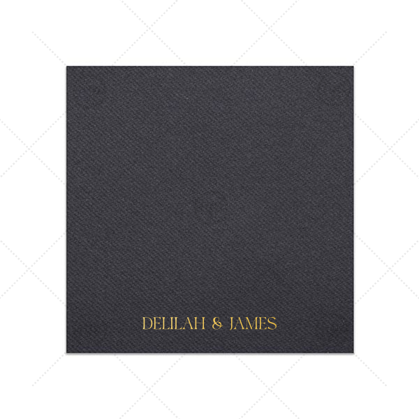 Deluxe Couples Name Napkin Dinner Napkin (Foil)