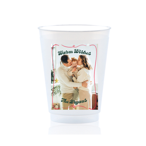 Warm Wishes Custom Photo Cup 16-oz. Frosted Cup (Photo)