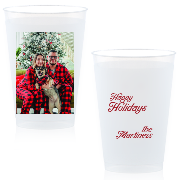 Holiday Family Portrait Custom Photo Cup 12-oz. Frosted Cup (Photo)