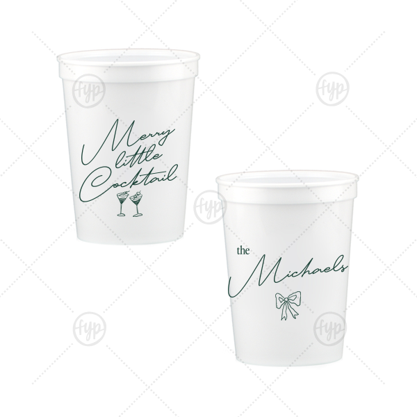 Merry Little Cocktail Cup 12-oz. Stadium Cup (Ink)