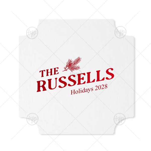 Fir Family Name Coaster Modern Coaster (Foil)