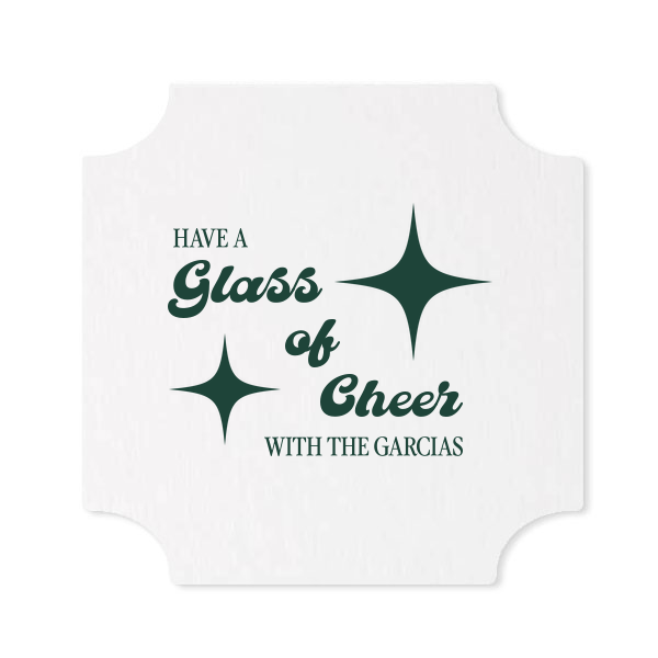 Glass of Cheer Coaster Modern Coaster (Foil)