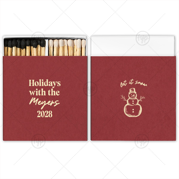Let It Snowman Matchbox Two-Chamber Matchbox (Foil)