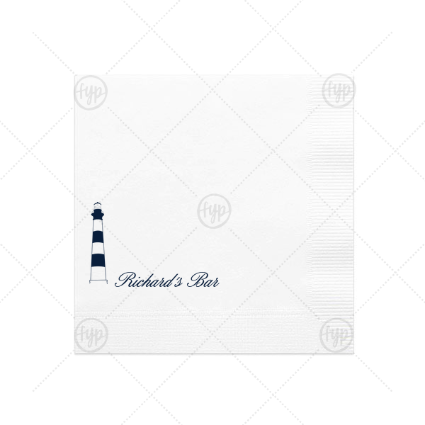 Lighthouse Napkin Cocktail Napkin (Foil)