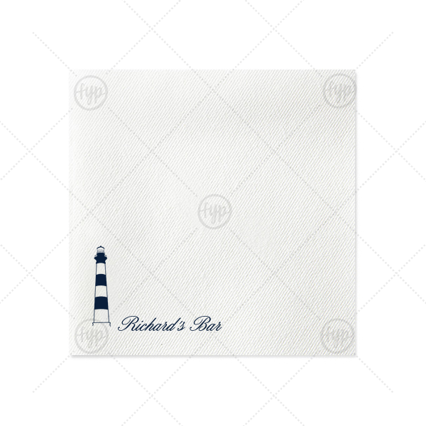 Lighthouse Napkin Cocktail Napkin (Foil)