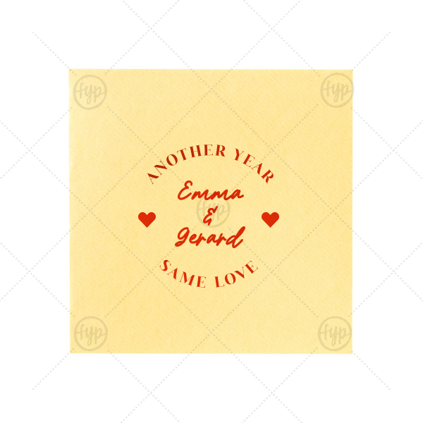 Everlasting Love Napkin Cocktail Napkin (Foil)