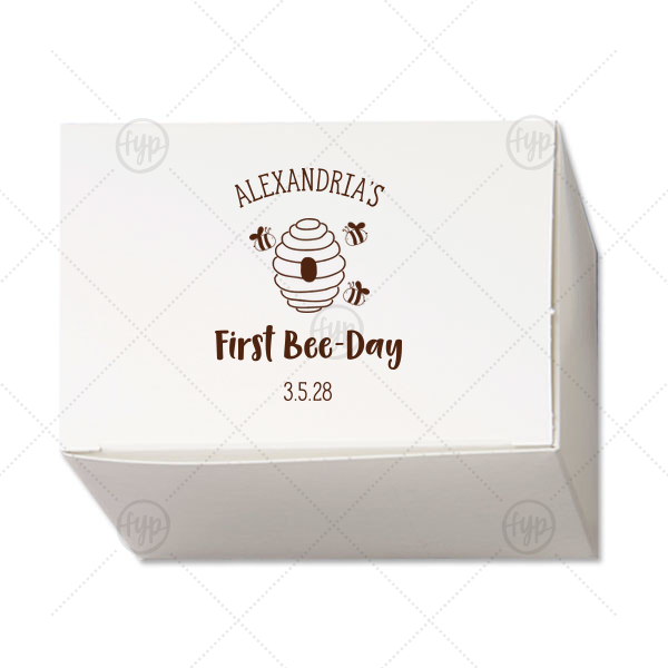 First Bee Day Birthday Cake Box Cake Box (Foil)