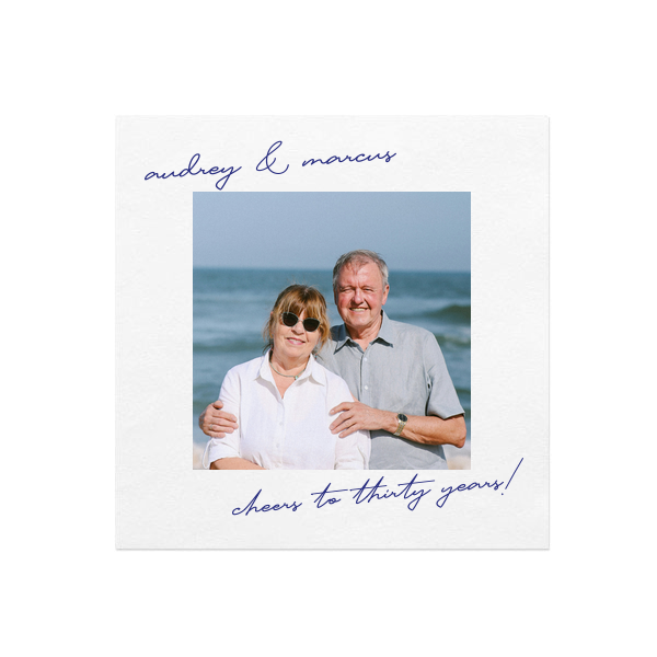 Cheers To Couples Name Custom Photo Napkin Cocktail Napkin (Photo)