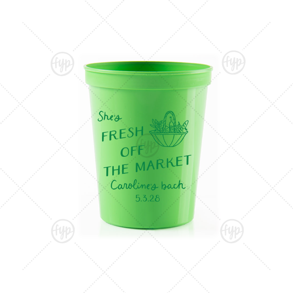 Fresh Off The Market Bachelorette Stadium Cup 16-oz. Stadium Cup (Ink)