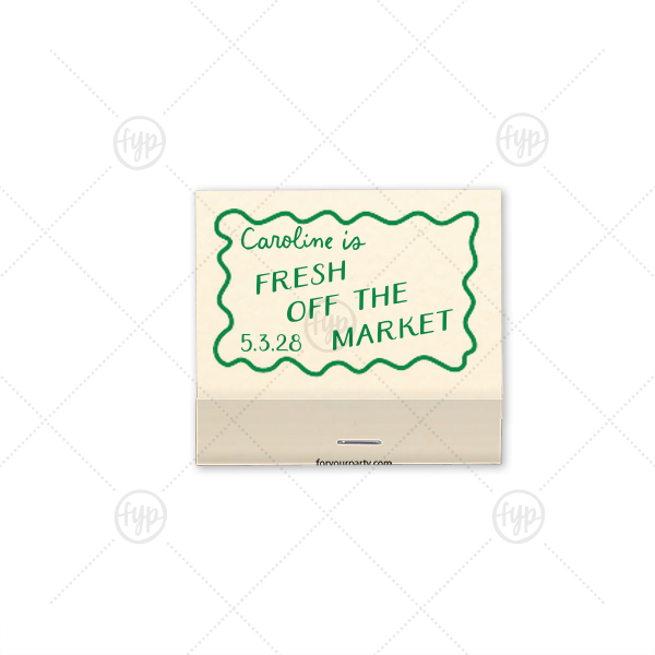 She is Fresh Off The Market Framed Matchbook 30-Strike Matchbook (Foil)