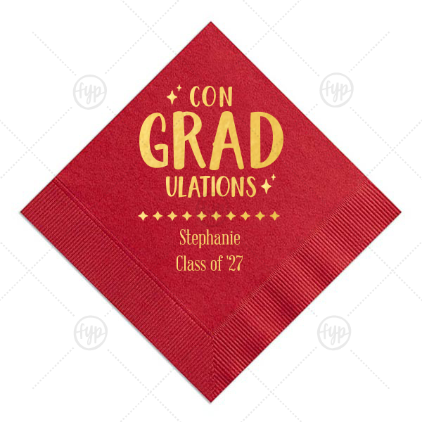 Twinkle Congrads Napkin Cocktail Napkin (Foil)