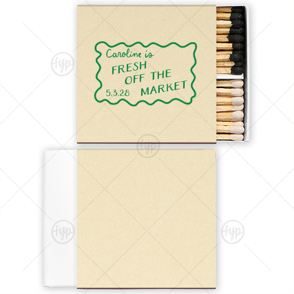 She is Fresh Off The Market Framed Matchbook Two-Chamber Matchbox (Foil)