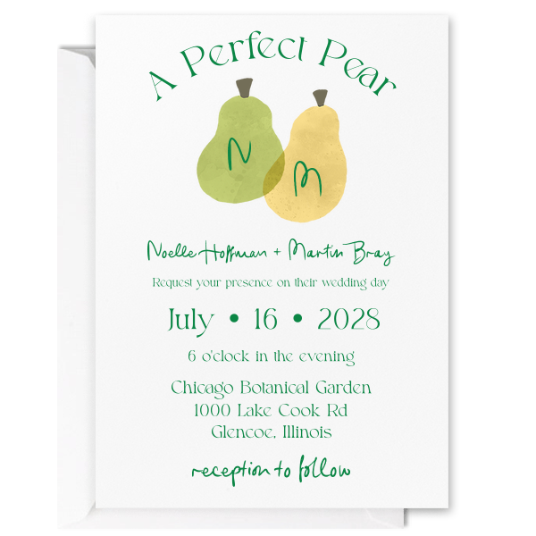 Perfect Pear Full Color Invitation  Invitation (Photo)