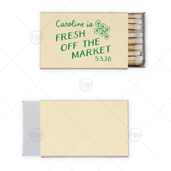 Fresh Off The Market Bachelorette Matchbook Classic Matchbox (Foil)
