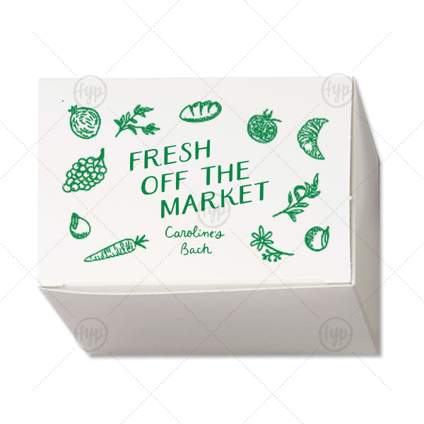 Fresh Off The Market Bachelorette Cake Box Cake Box (Foil)