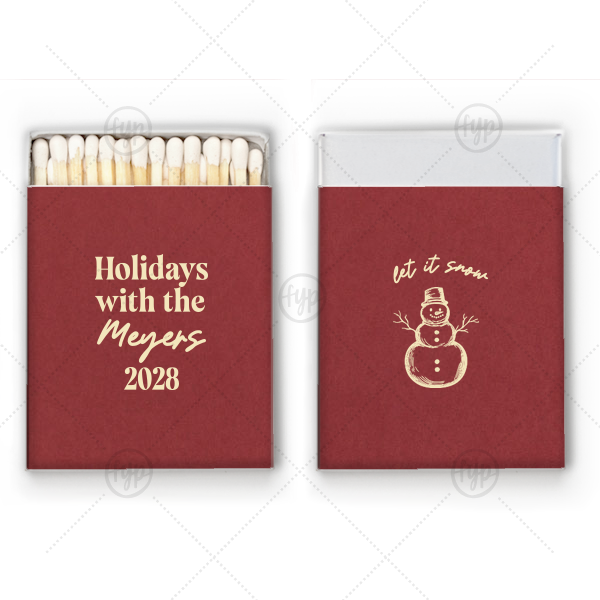 Holidays With The Family Matchbox Square Matchbox (Foil)