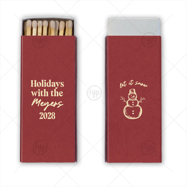 Holidays With The Family Matchbox Candle Matchbox (Foil)