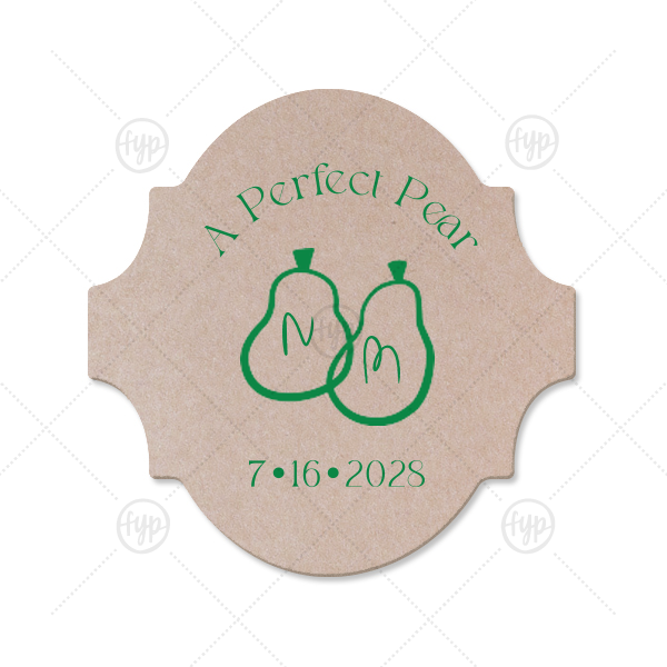 A Perfect Pear Coaster Ornament (Foil)