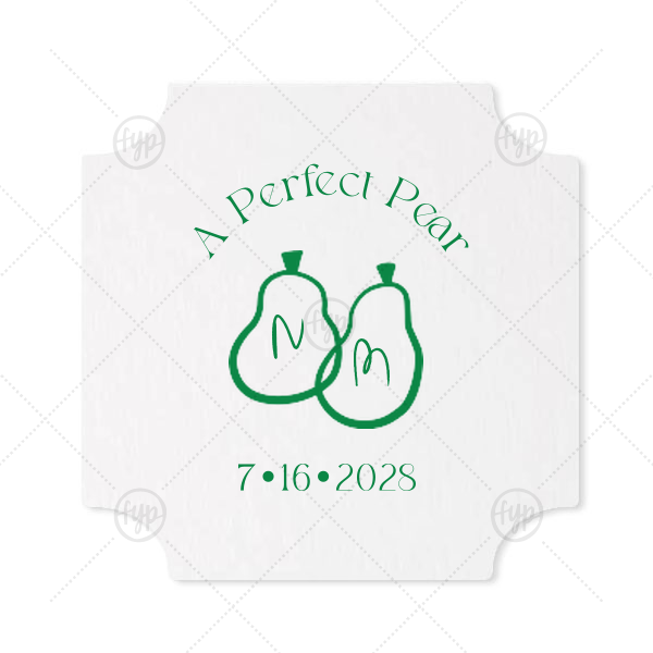 A Perfect Pear Coaster Modern Coaster (Foil)