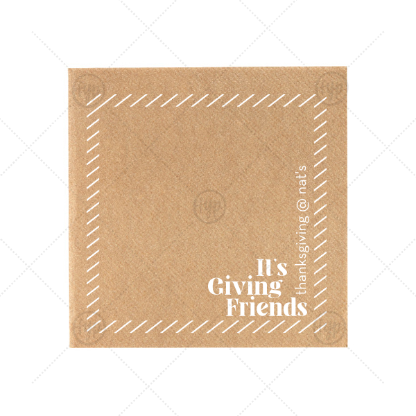 It's Giving Friends Napkin Cocktail Napkin (Large Print)