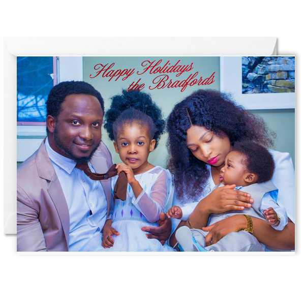 Script Happy Holidays Invitation Invitation (Photo + Foil)