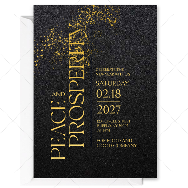 Peace and Prosperity Invitation Arch Invitation (Foil)