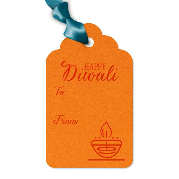 Happy Diwali Gift Tag Round Arch Gift Tag (Foil)
