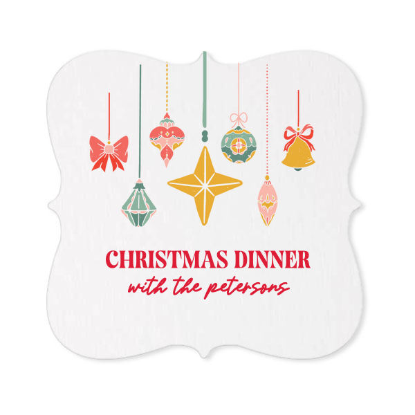 Christmas Dinner Coaster Fancy Coaster (Photo)