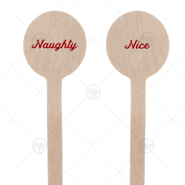 Naughty or Nice Stir Stick Round Stir Stick (Foil)