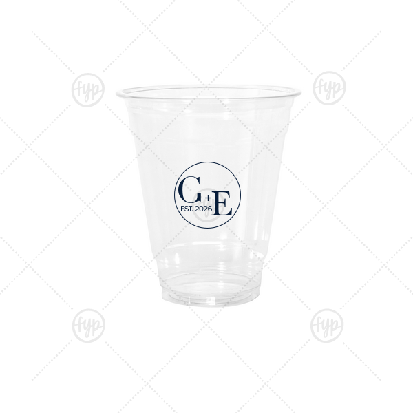 Contemporary Initials Badge Cup 12-oz. Cold Cup (Ink)