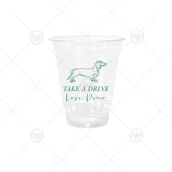 Take A Drink Dachshund Cup 12-oz. Cold Cup (Ink)