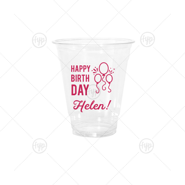 Birthday Balloon Cup 12-oz. Cold Cup (Ink)