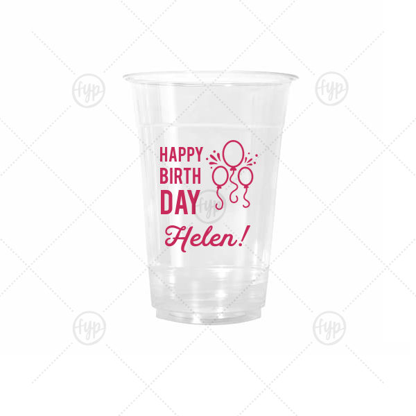 Birthday Balloon Cup 16-oz. Cold Cup (Ink)