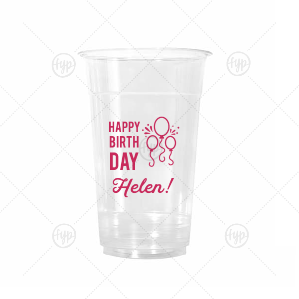 Birthday Balloon Cup 20-oz. Cold Cup (Ink)