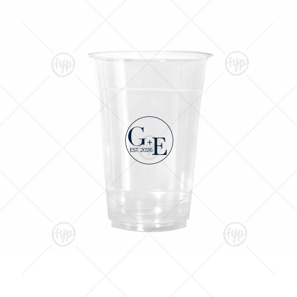 Contemporary Initials Badge Cup 16-oz. Cold Cup (Ink)