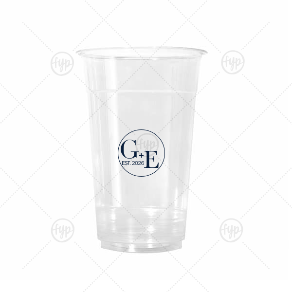 Contemporary Initials Badge Cup 20-oz. Cold Cup (Ink)