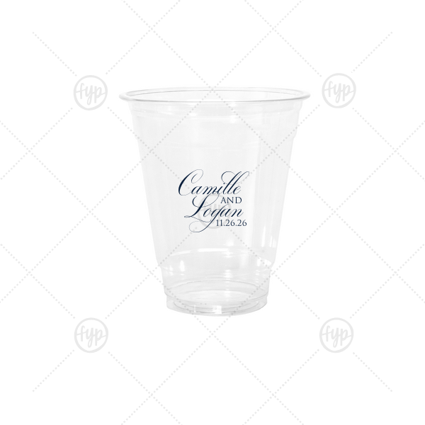 Elegant Swirl Script Names Cup 12-oz. Cold Cup (Ink)
