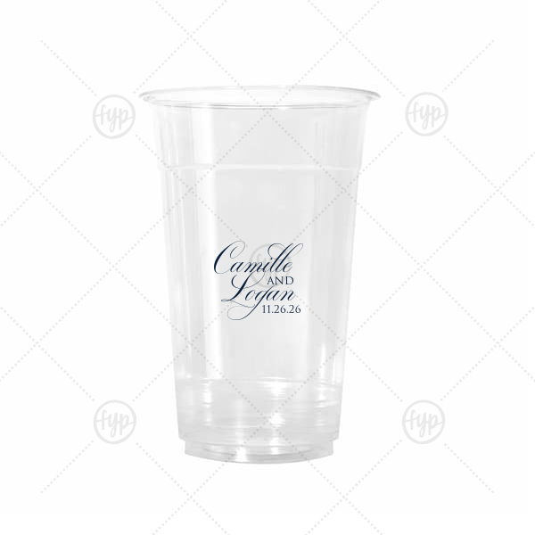 Elegant Swirl Script Names Cup 20-oz. Cold Cup (Ink)