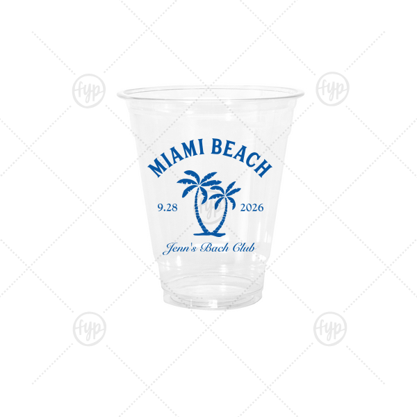 Bachelorette Beach Party Palm Breeze Cup 12-oz. Cold Cup (Ink)