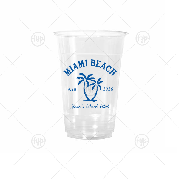 Bachelorette Beach Party Palm Breeze Cup 16-oz. Cold Cup (Ink)
