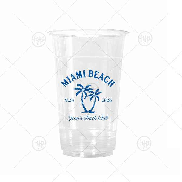 Bachelorette Beach Party Palm Breeze Cup 20-oz. Cold Cup (Ink)